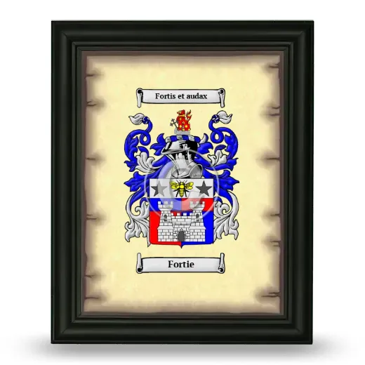 Fortie Coat of Arms Framed - Black