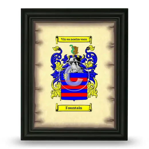 Fountain Coat of Arms Framed - Black