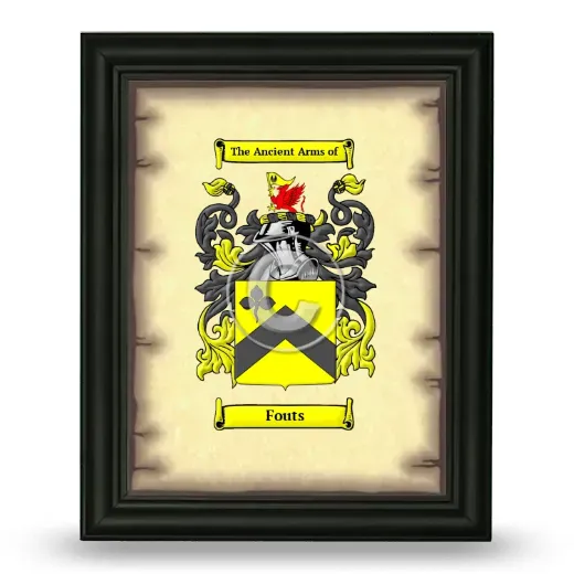 Fouts Coat of Arms Framed - Black