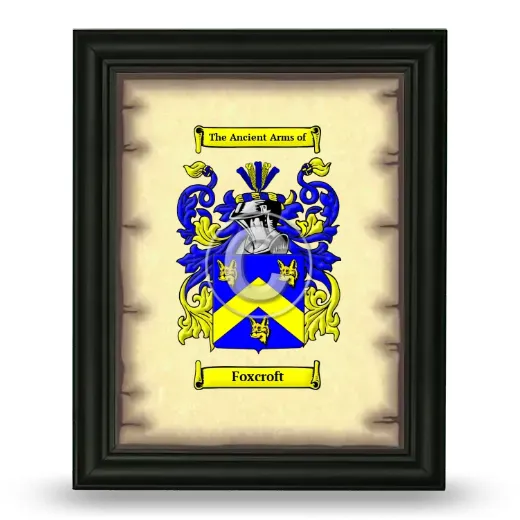 Foxcroft Coat of Arms Framed - Black
