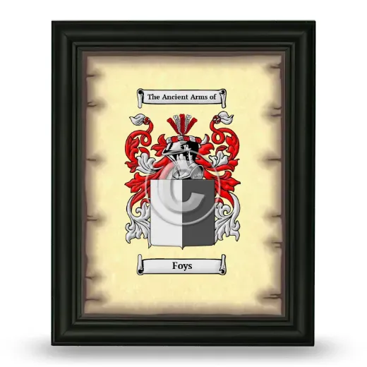 Foys Coat of Arms Framed - Black