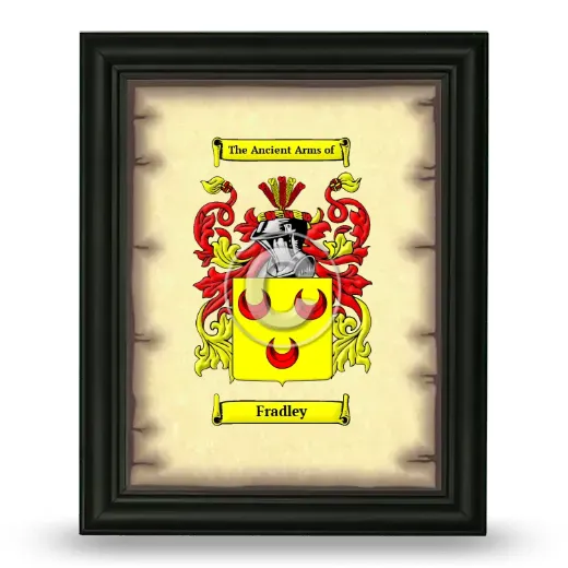 Fradley Coat of Arms Framed - Black