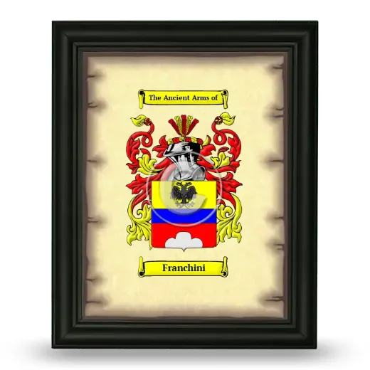 Franchini Coat of Arms Framed - Black