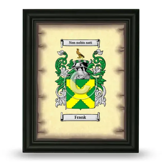 Frank Coat of Arms Framed - Black