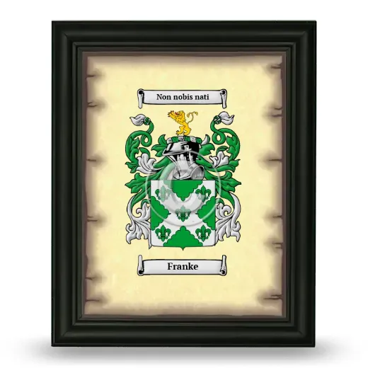Franke Coat of Arms Framed - Black