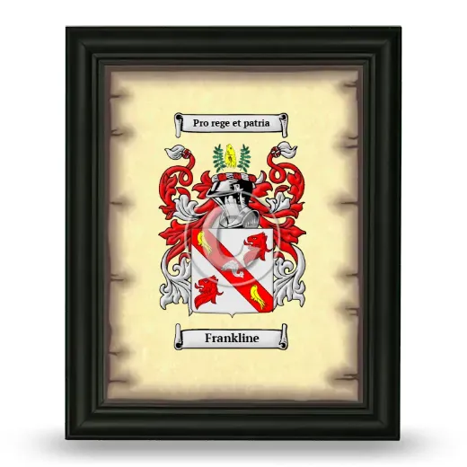 Frankline Coat of Arms Framed - Black