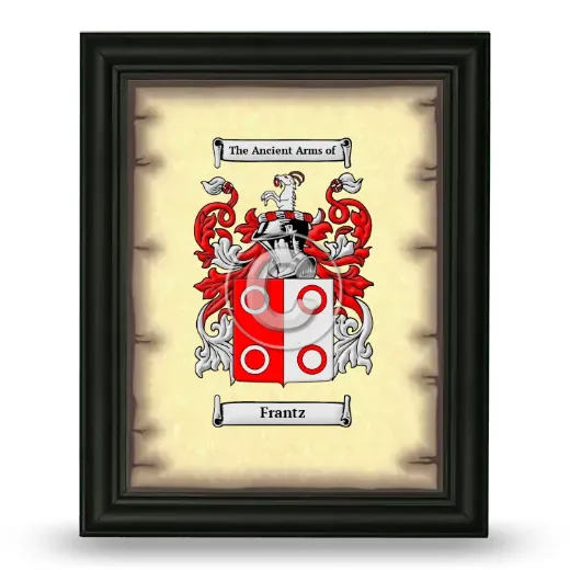 Frantz Coat of Arms Framed - Black