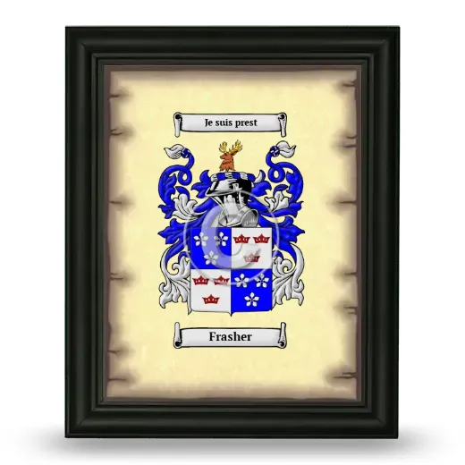 Frasher Coat of Arms Framed - Black