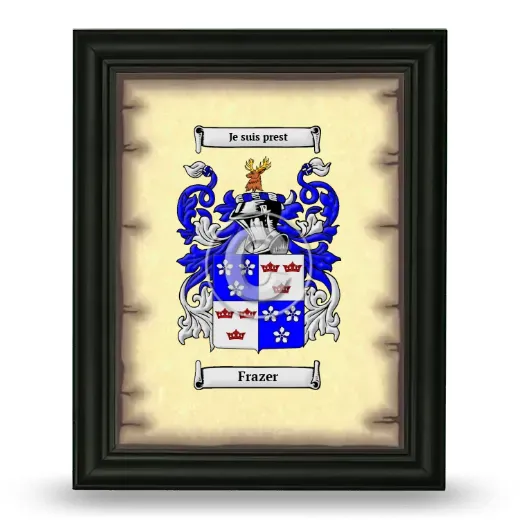 Frazer Coat of Arms Framed - Black