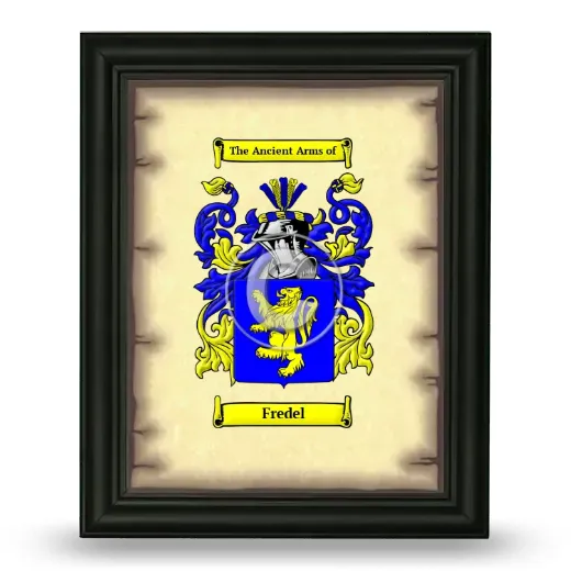 Fredel Coat of Arms Framed - Black