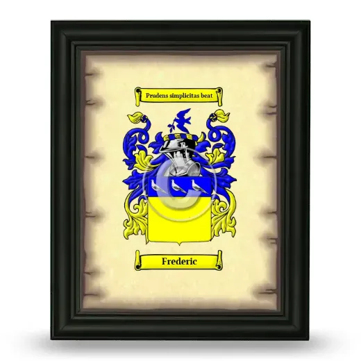 Frederic Coat of Arms Framed - Black