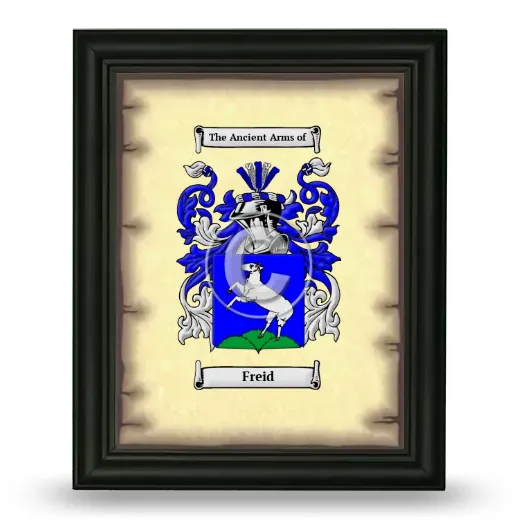 Freid Coat of Arms Framed - Black