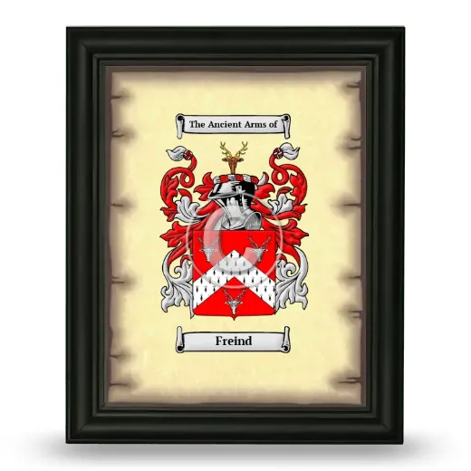 Freind Coat of Arms Framed - Black