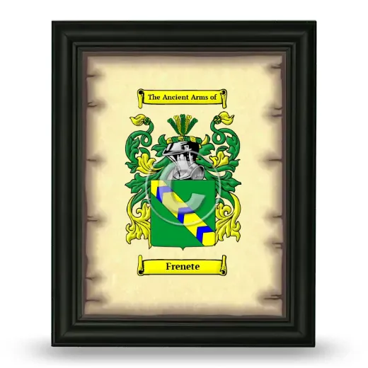 Frenete Coat of Arms Framed - Black