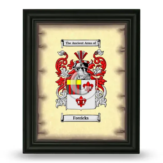 Frericks Coat of Arms Framed - Black