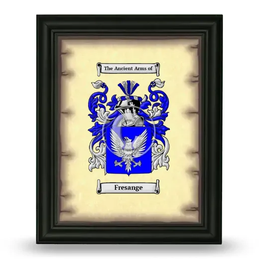 Fresange Coat of Arms Framed - Black