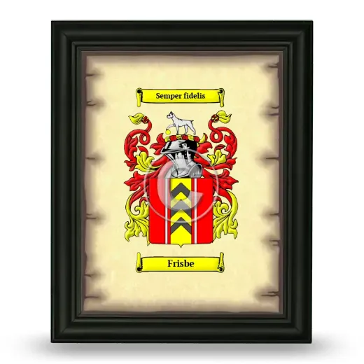 Frisbe Coat of Arms Framed - Black