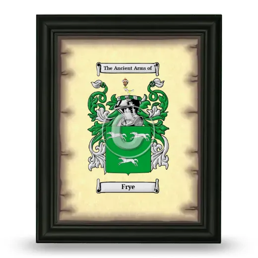 Frye Coat of Arms Framed - Black