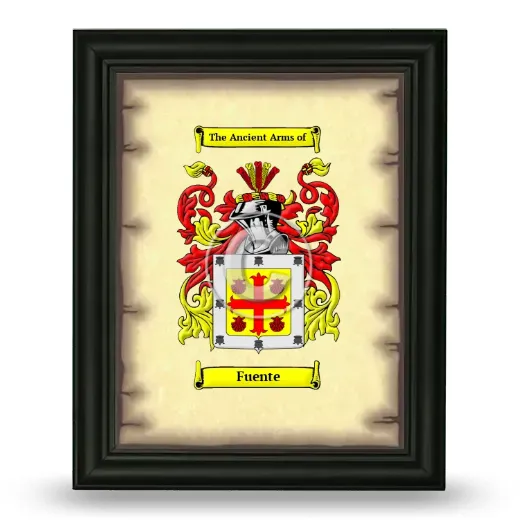 Fuente Coat of Arms Framed - Black