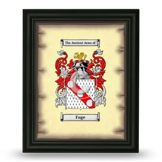 Fuge Coat of Arms Framed - Black