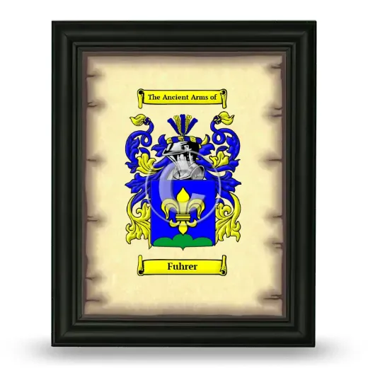 Fuhrer Coat of Arms Framed - Black