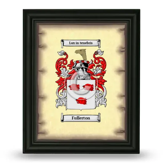 Fullerton Coat of Arms Framed - Black