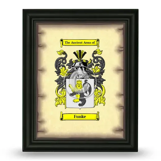 Funke Coat of Arms Framed - Black