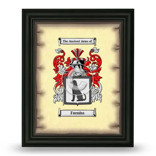 Furniss Coat of Arms Framed - Black