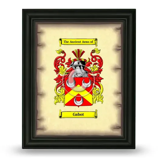 Gabot Coat of Arms Framed - Black