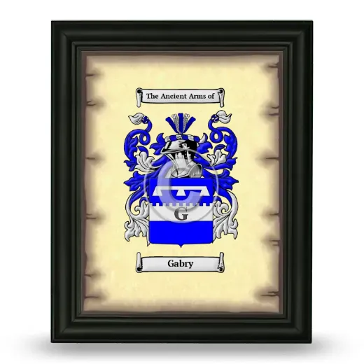 Gabry Coat of Arms Framed - Black