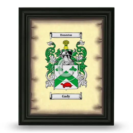 Gady Coat of Arms Framed - Black