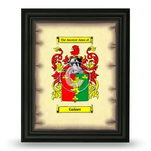 Gainer Coat of Arms Framed - Black