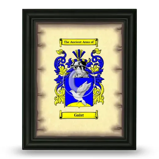Gaist Coat of Arms Framed - Black