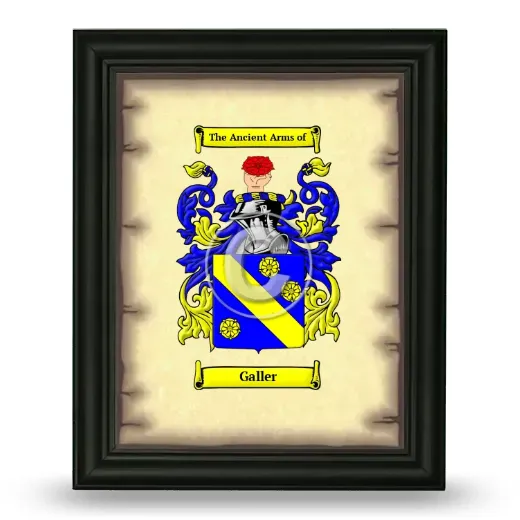 Galler Coat of Arms Framed - Black