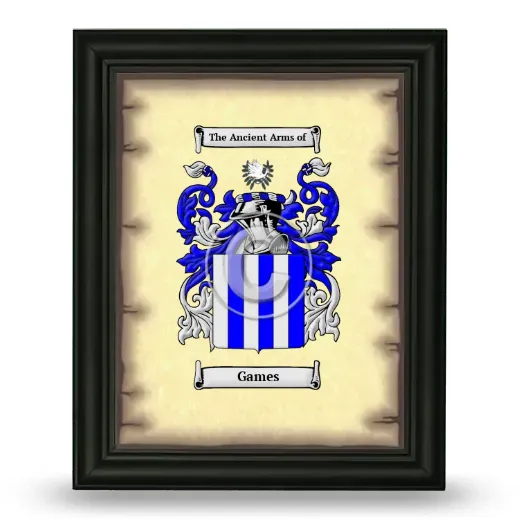 Games Coat of Arms Framed - Black