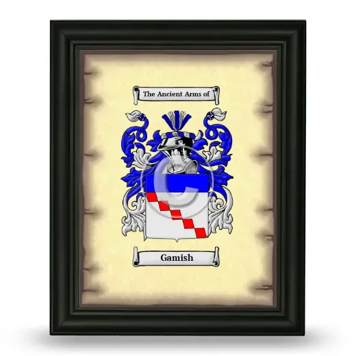 Gamish Coat of Arms Framed - Black