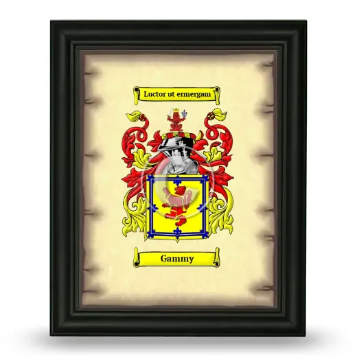 Gammy Coat of Arms Framed - Black