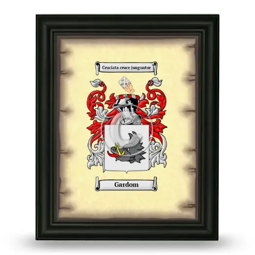 Gardom Coat of Arms Framed - Black