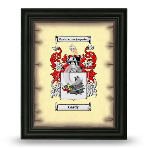 Gardy Coat of Arms Framed - Black