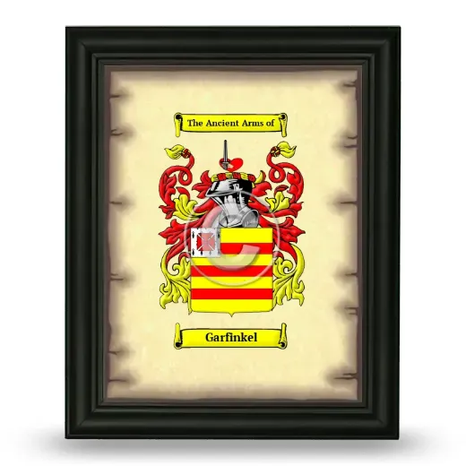 Garfinkel Coat of Arms Framed - Black