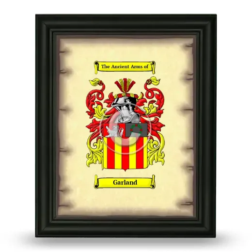 Garland Coat of Arms Framed - Black