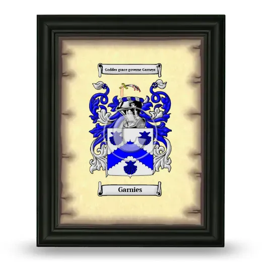 Garnies Coat of Arms Framed - Black