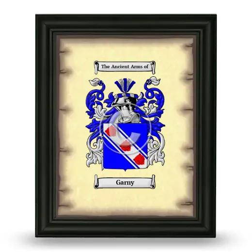 Garny Coat of Arms Framed - Black