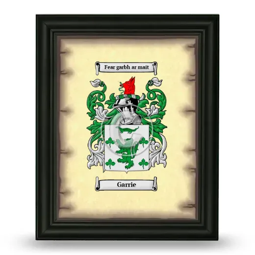 Garrie Coat of Arms Framed - Black