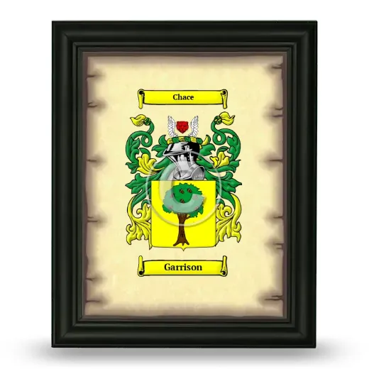 Garrison Coat of Arms Framed - Black