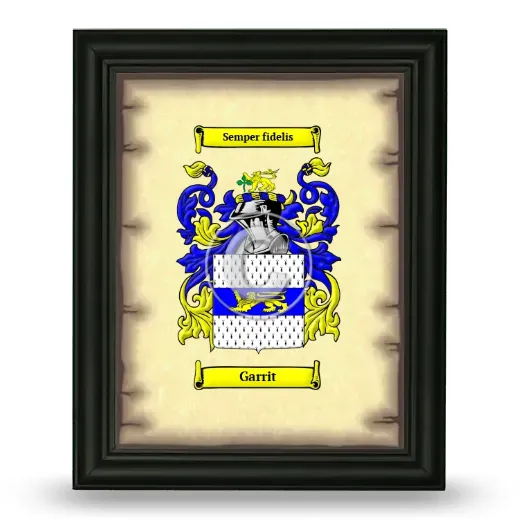 Garrit Coat of Arms Framed - Black