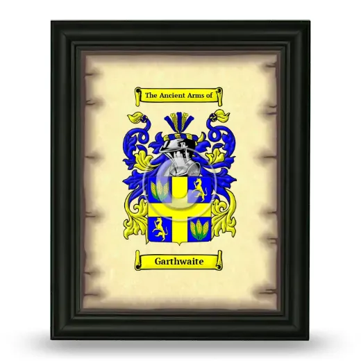 Garthwaite Coat of Arms Framed - Black