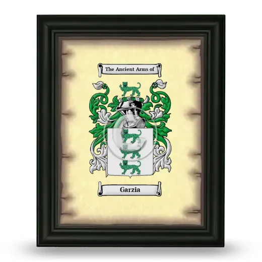 Garzia Coat of Arms Framed - Black