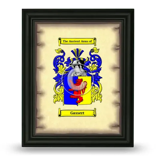Gassert Coat of Arms Framed - Black