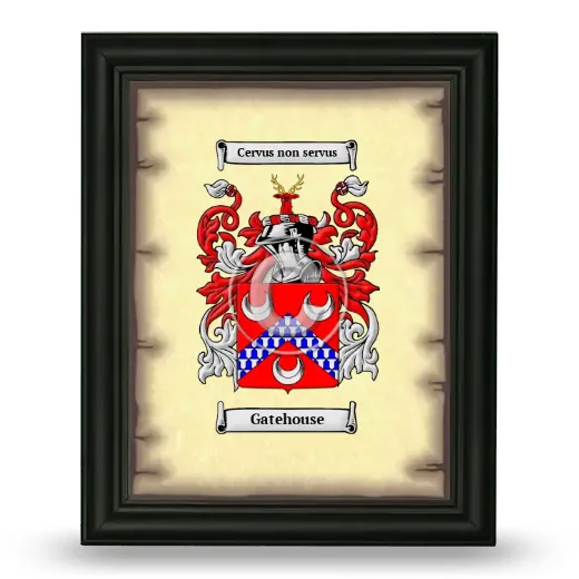 Gatehouse Coat of Arms Framed - Black